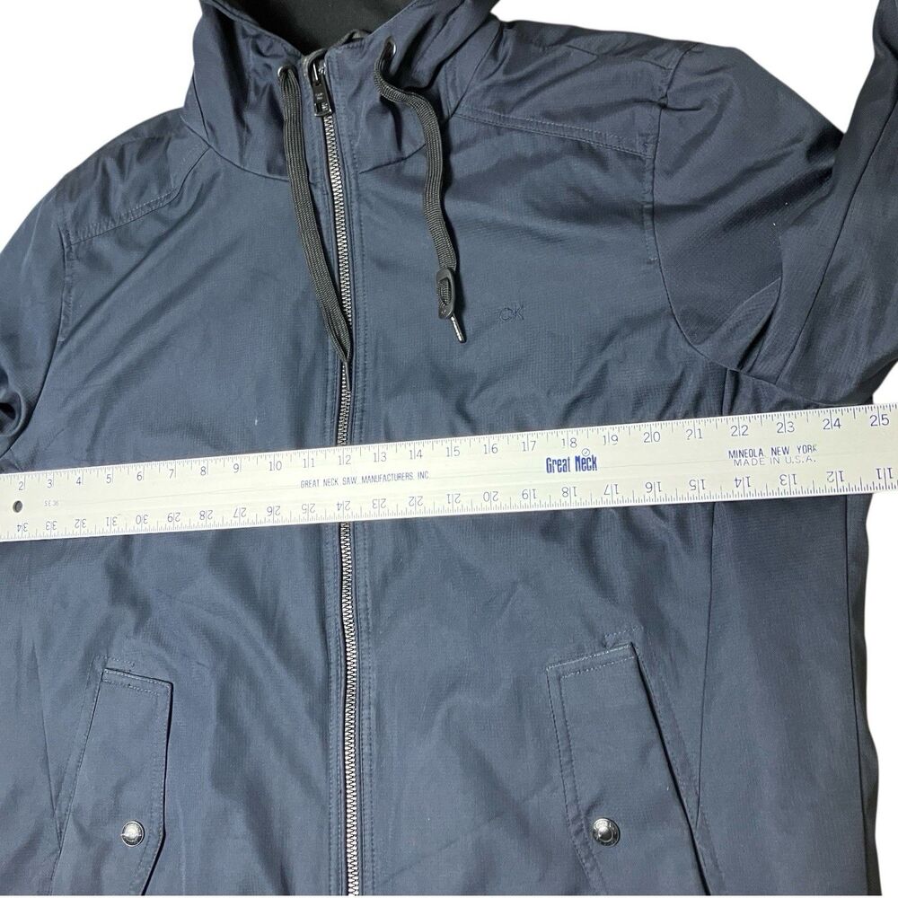Calvin Klein Jacket Mens L Navy Hooded Full Zip Insulated Lightweight Casual - Picture 6 of 16